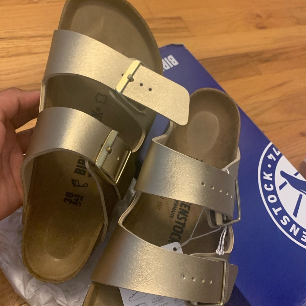 Birkenstock’s gold sandal